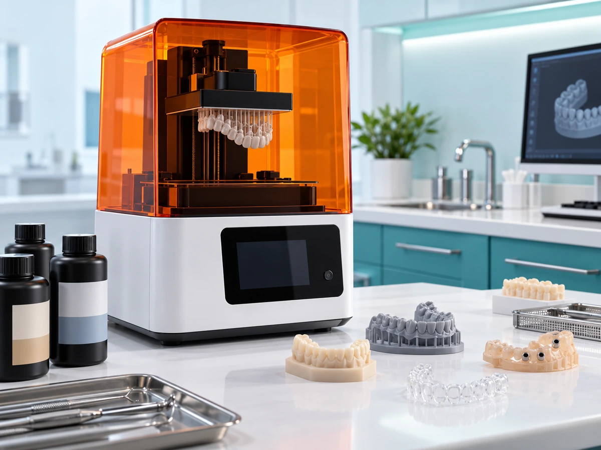 Dental product illustration for Chairside Dental 3D Printers