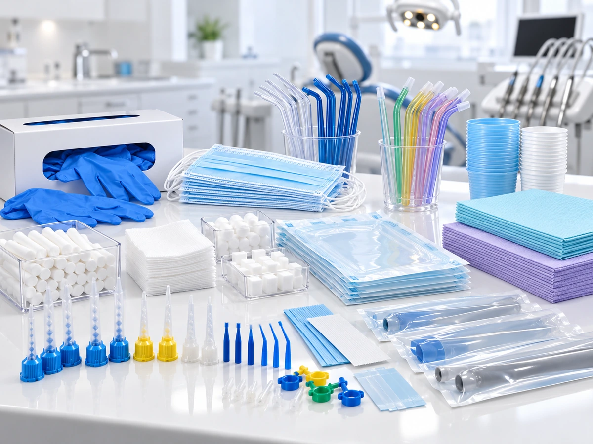 Dental product illustration for prophylaxis & preventive supplies